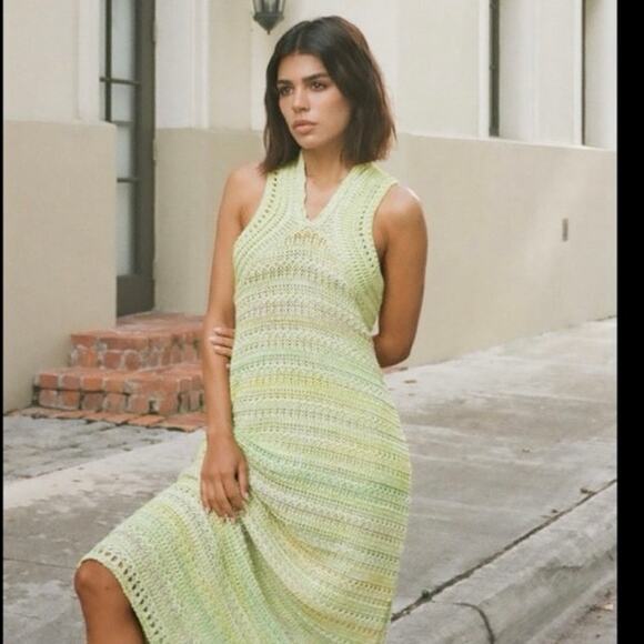 Zara Crochet Dress size small NWT Maxi rainbow Multicolored blogger favorite - Picture 3 of 16